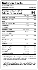 Nutritional Facts For A Box of 8 Packs of Peanut Date Balls by Munchbox UAE