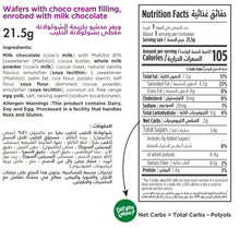 Load image into Gallery viewer, Nutritional Facts For Premium Keto Chocolate Wafers By Munchbox UAE
