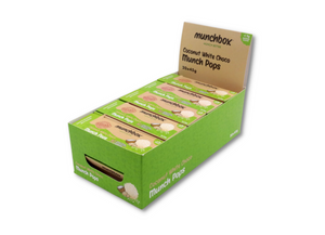 A Box Of Premium Coconut White Choco Munchpops By Munchbox UAE