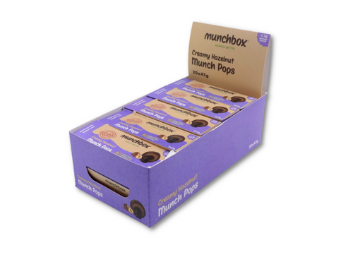 A Box Of Premium Creamy Hazelnut Munch Pops By Munchbox UAE