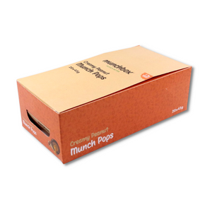 A Box Of Premium Creamy Peanut MunchPops By Munchbox UAE.