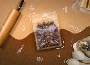 A bag of 400g premium pecan nuts by Munchbox UAE