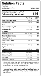 Nutritional Facts For Premium Keto Pizza Bases By Munchbox UAE