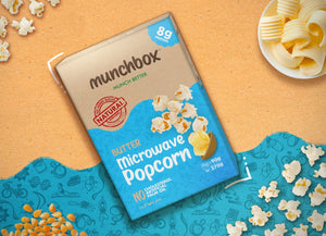 Premium butter microwave popcorn by Munchbox UAE.