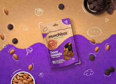 Premium Pack Of 45g Choco Almonds By Munchbox UAE