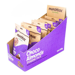 Premium Pack Of 10 150g Choco Almond Sharing Pack By Munchbox UAE