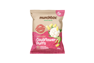 premium chili lime oven baked cauliflower puffs by Munchbox UAE.