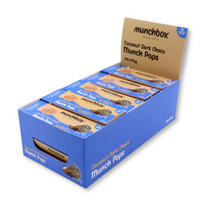 A Box Of Premium Coconut Dark Choco Munchpops By Munchbox UAE