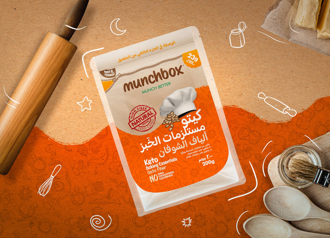 Healthy keto oats fiber by Munchbox UAE.