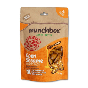 premium pack of 45g sesame almonds by Munchbox UAE