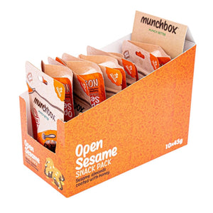 Premium Pack Of 10 45g Sesame Almonds By Munchbox UAE