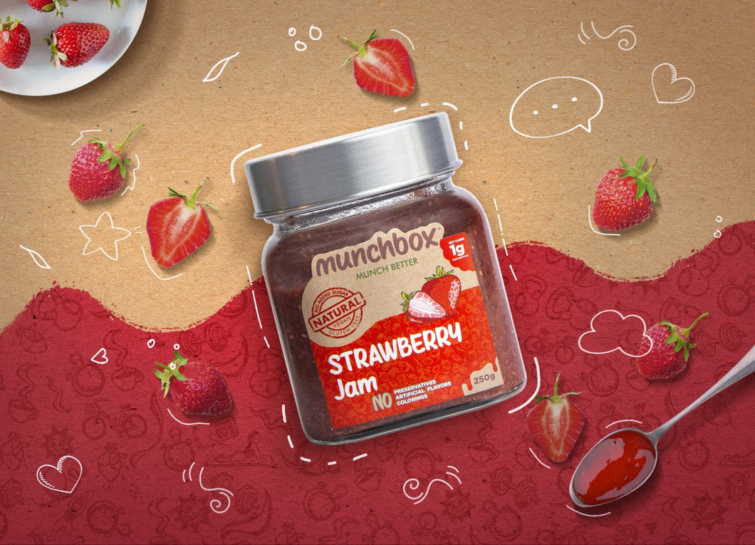 Premium Strawberry Jam By Munchbox UAE