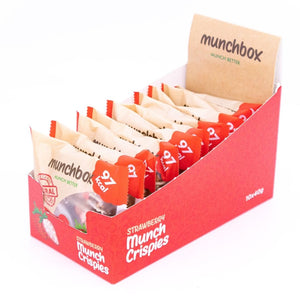 A Pack Of 10 Premium Strawberry Munch Crispies By Munchbox UAE