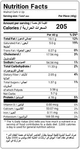 Nutritional Facts For A Box OF 8 Walnut Butter Cookies By Munchbox UAE