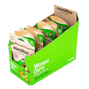 A Box Of 10 Premium Pack Of 45g Wasaa Corn By Munchbox UAE
